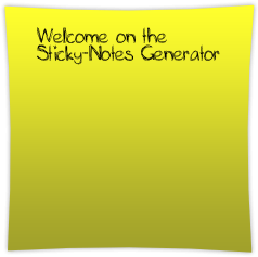 Sticky-Notes Generator - free online bloc notes sticky-notes generator create photoshop yellow notes image web 2.0 site add image free generator online bloc notes - Webestools